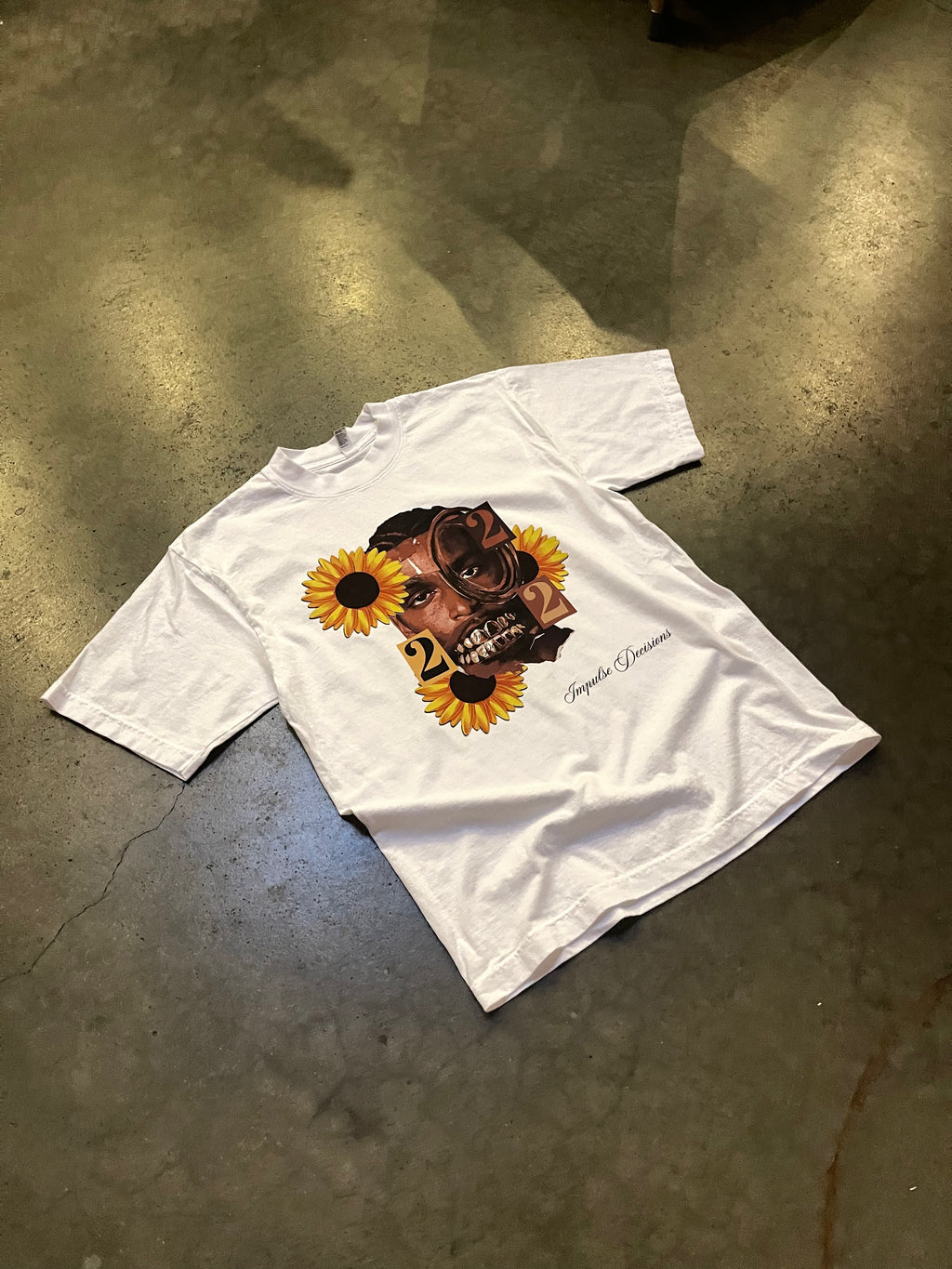 IMPULSE DECISIONS "SGA" BOXY TEE - WHITE